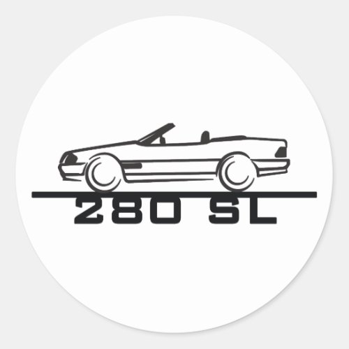 Mercedes 280 SL Type 129 Classic Round Sticker