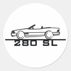 Mercedes 280 SL Type 129 Classic Round Sticker