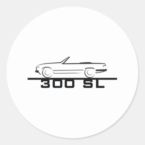 Mercedes 300 SL Type 107 Classic Round Sticker