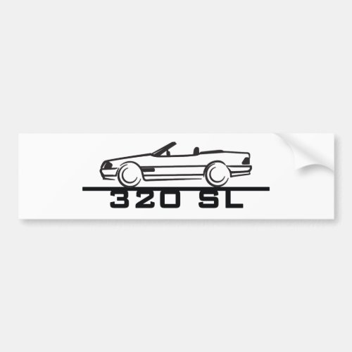 Mercedes 320 SL Type 129 Bumper Sticker