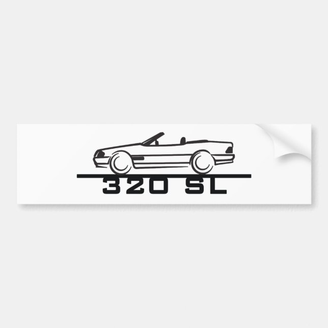 Mercedes 320 SL Type 129 Bumper Sticker (Front)