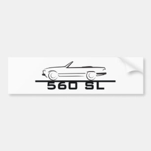 Mercedes 560 SL Type 107 Bumper Sticker