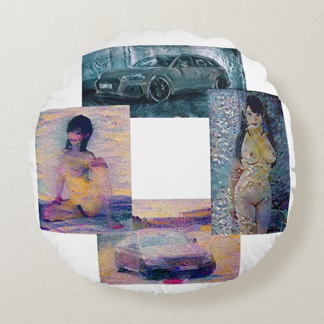  Mercedes-AMG C63 S Coupe Round Pillow (Front)