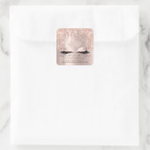 Mercedes Beauty Lashes Lotus Thank Mail Number Square Sticker (Bag)