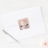 Mercedes Beauty Lashes Lotus Thank Mail Number Square Sticker (Envelope)
