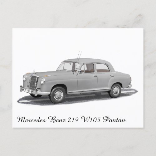 Mercedes Benz 219 W105 Ponton Postcard