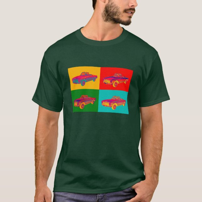 Mercedes Benz 280 SL Convertible Pop Art T-Shirt (Front)