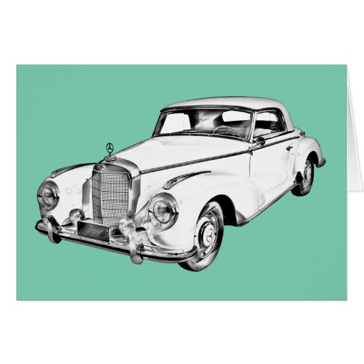 Mercedes Benz 300 Luxury Car Digital Drawing (Front Horizontal)