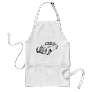 Mercedes Benz 300 Luxury Car Digital Drawing Adult Apron