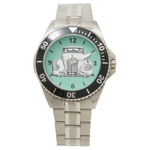 Mercedes Benz 300 Luxury Classic Car Illustration Watch