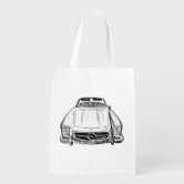 Mercedes Benz 300 Luxury Car Pop Art Grocery Bag
