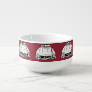 Mercedes Benz 300 SL Convertible Car Illustration Soup Mug