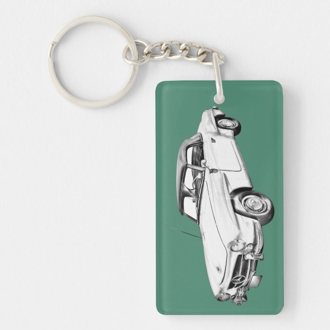 Mercedes Benz 300 sl Illustration Keychain (Front)