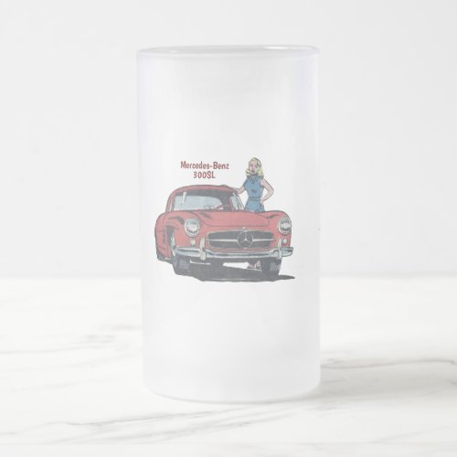 Mercedes_Benz 300SL Frosted Glass Beer Mug