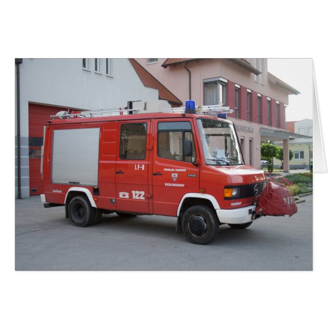 Mercedes Benz 711D Rosenbauer Cards (Front Horizontal)