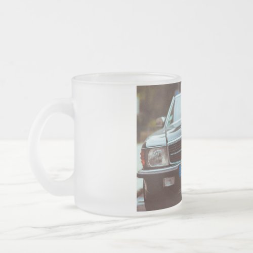 Mercedes_Benz is a German luxury automobile brand  Frosted Glass Coffee Mug