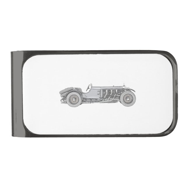 Mercedes-Benz SSK 1928 Gunmetal Finish Money Clip (Front)