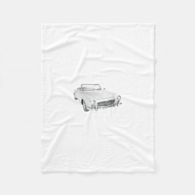 Mercedes classic convertible fleece blanket (Front)