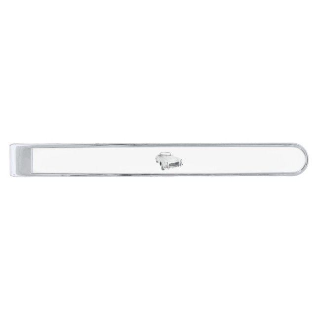 Mercedes classic convertible silver finish tie bar (Front)