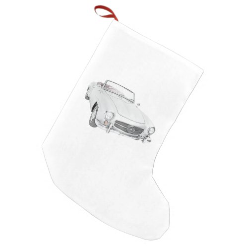 Mercedes classic convertible small christmas stocking