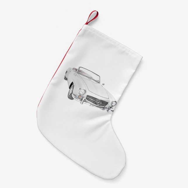 Mercedes classic convertible small christmas stocking (Front (Hanging))