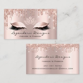 Mercedes Fashion Eyelash Lashes Glitter Lotus Business Card | Zazzle