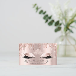 Mercedes Fashion Eyelash Lashes Glitter Lotus Business Card | Zazzle