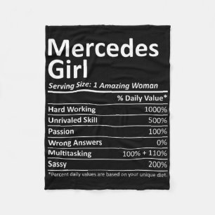 Mercedes Girl Tx Texas Funny City Home Roots Usa G Fleece Blanket