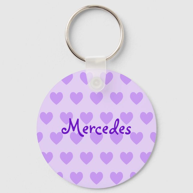 Mercedes in Purple Keychain (Front)