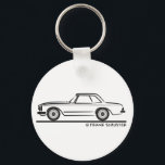 Mercedes SL Pagoda Hardtop Keychain<br><div class="desc">This product is for the Mercedes SL Pagoda enthusiast. Silhouette illustration of a Mercedes SL Roadster. In Germany also known as “Die Pagode” von Daimler Benz. If you have a Mercedes SL Pagoda or SL Kabrio Pagode, then this graphic of a Mercedes SL Pagoda on tees, t-shirt, apparel, clothing, invitations...</div>