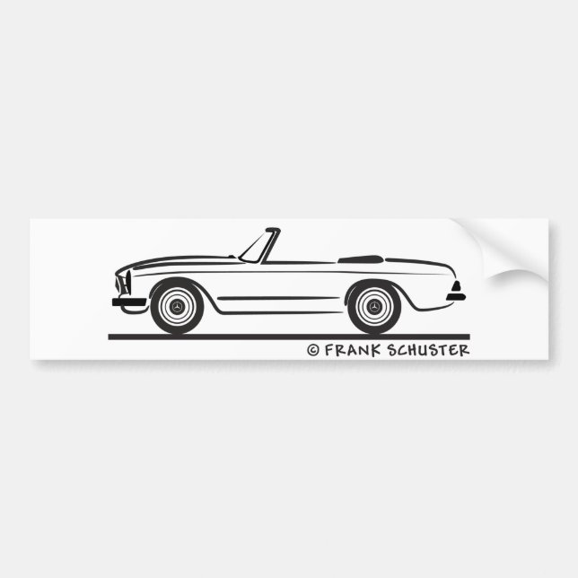 Mercedes SL Pagode Pagoda Kabrio Bumper Sticker (Front)