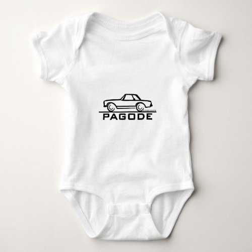 Mercedes SL Pagode with Script Baby Bodysuit