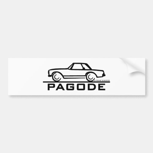 Mercedes SL Pagode with Script Bumper Sticker