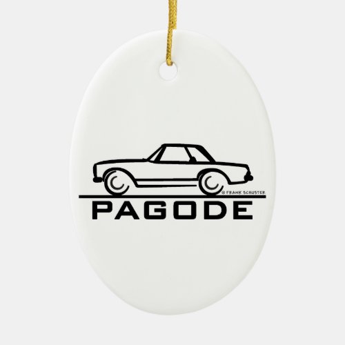 Mercedes SL Pagode with Script Ceramic Ornament