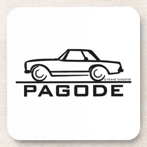 Mercedes SL Pagode with Script Drink Coaster