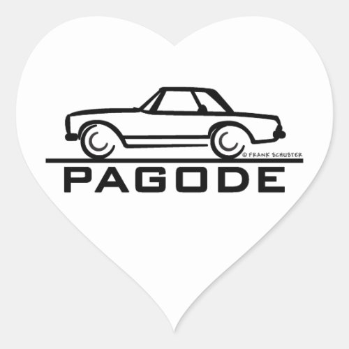 Mercedes SL Pagode with Script Heart Sticker