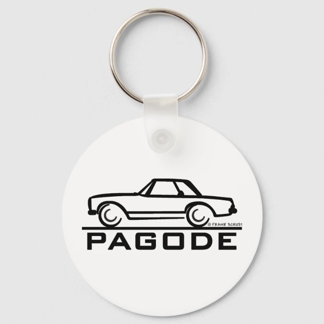 Mercedes SL Pagode with Script Keychain (Front)