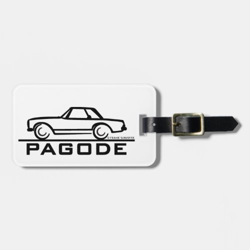 Mercedes SL Pagode with Script Luggage Tag