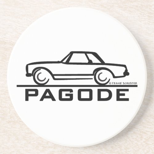 Mercedes SL Pagode with Script Sandstone Coaster