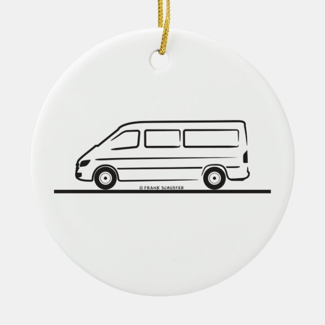 Mercedes Sprinter Ceramic Ornament (Front)