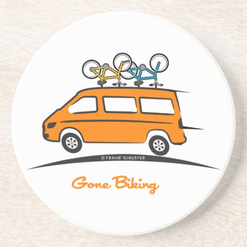 Mercedes Sprinter Gone Biking Drink Coaster