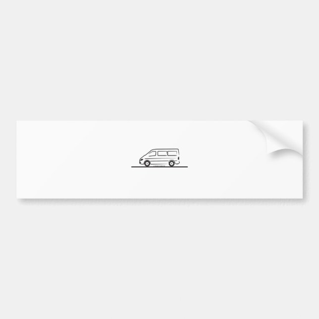 Mercedes Sprinter Short Wheelbase Bumper Sticker (Front)