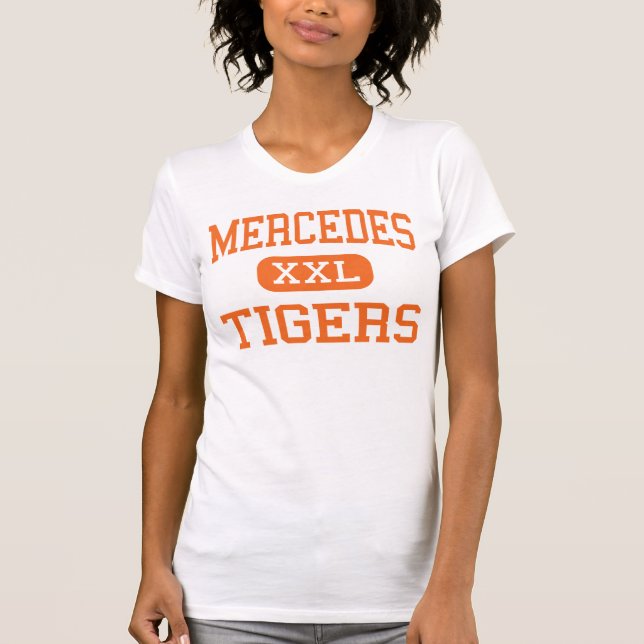 Mercedes - Tigers - High School - Mercedes Texas T-Shirt (Front)