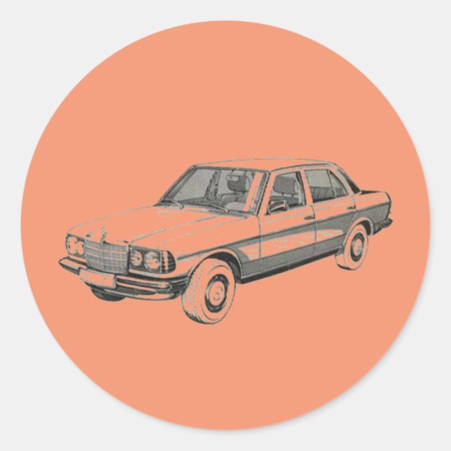 Mercedes W123 Sticker (Front)