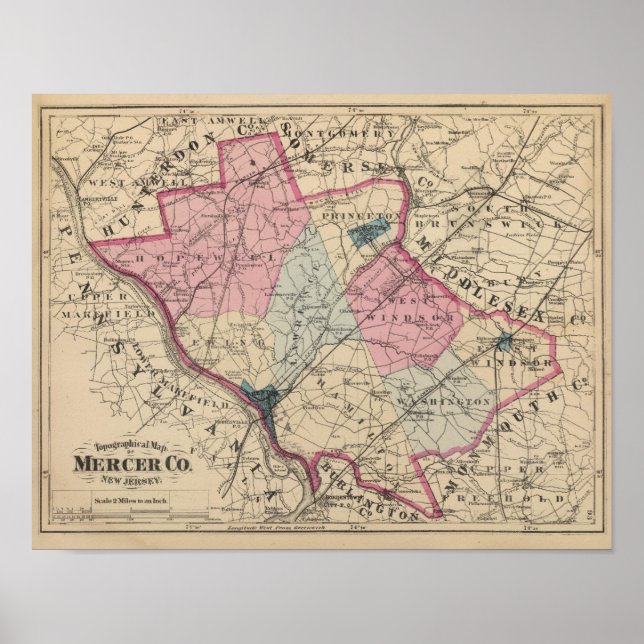 Mercer County, NJ Poster (Front)