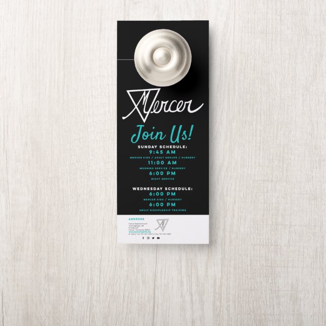 Mercer Invitation Door Hanger (On Knob)