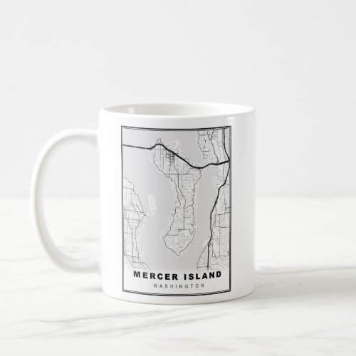 Mercer Island Map Coffee Mug