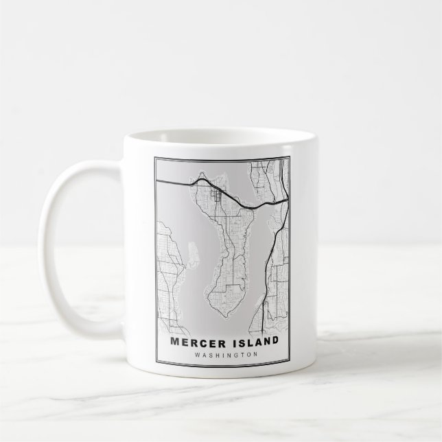 Mercer Island Map Coffee Mug (Left)