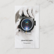 Merchandise Photographer - Chic Elegant Photo Business Card at Zazzle