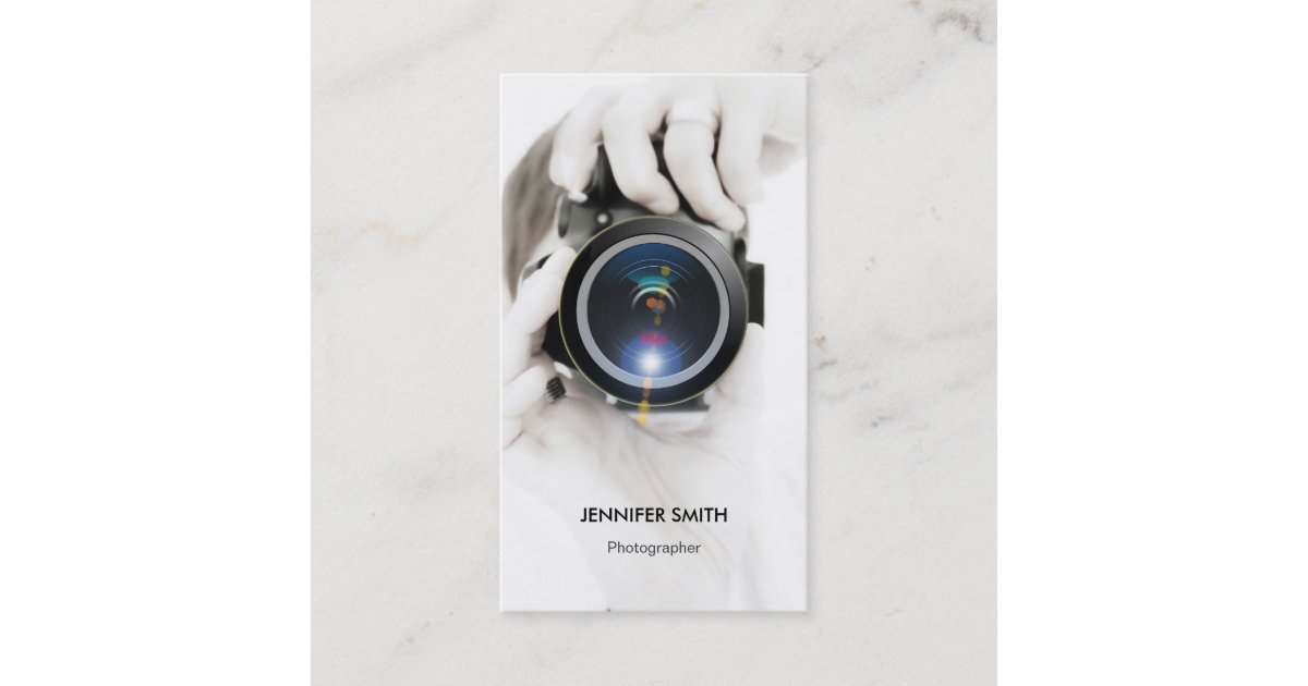 Merchandise Photographer Chic Elegant Photo Business Card Zazzle